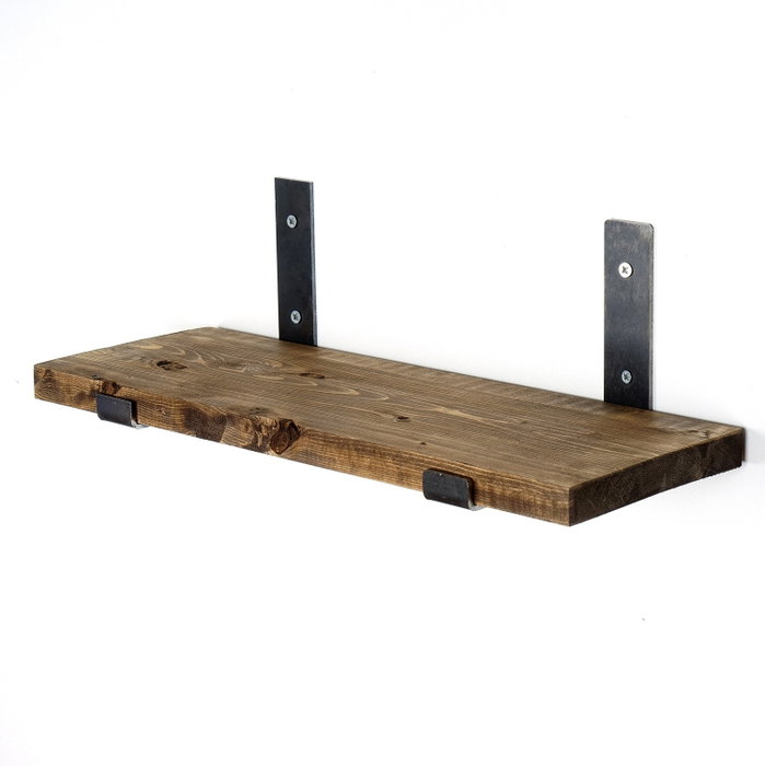 Hanah Home Estantería Decorativa de Pared Lam007 en Negro y Nogal
